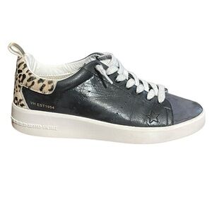 Vintage Havana Aileen Size 7 Calf Hair Black Leopard Women's Sneakers